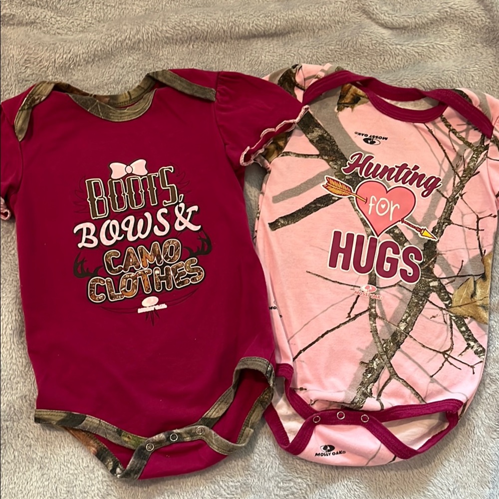 24M Mossy Oaks Camouflage hunting onesies